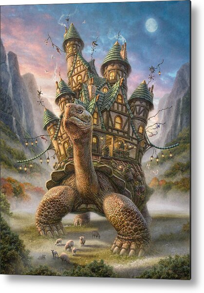 Enchanted Turtle's Journey Metal Print