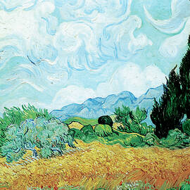 Van Gough-yellow Wheat And Cypresses by Portfolio Arts Group