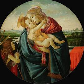 Virgin And Child With Saint John The Baptist by Sandro Botticelli