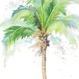 Watercolor Coconut Palm by Patricia Pinto