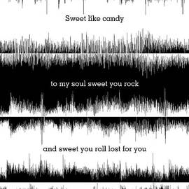 Lyrics Music Waveform Poster by Lab No 4 - The Quotography Department