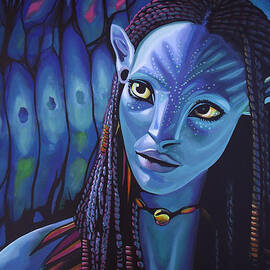Zoe Saldana as Neytiri in Avatar by Paul Meijering
