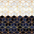 White and navy cubes